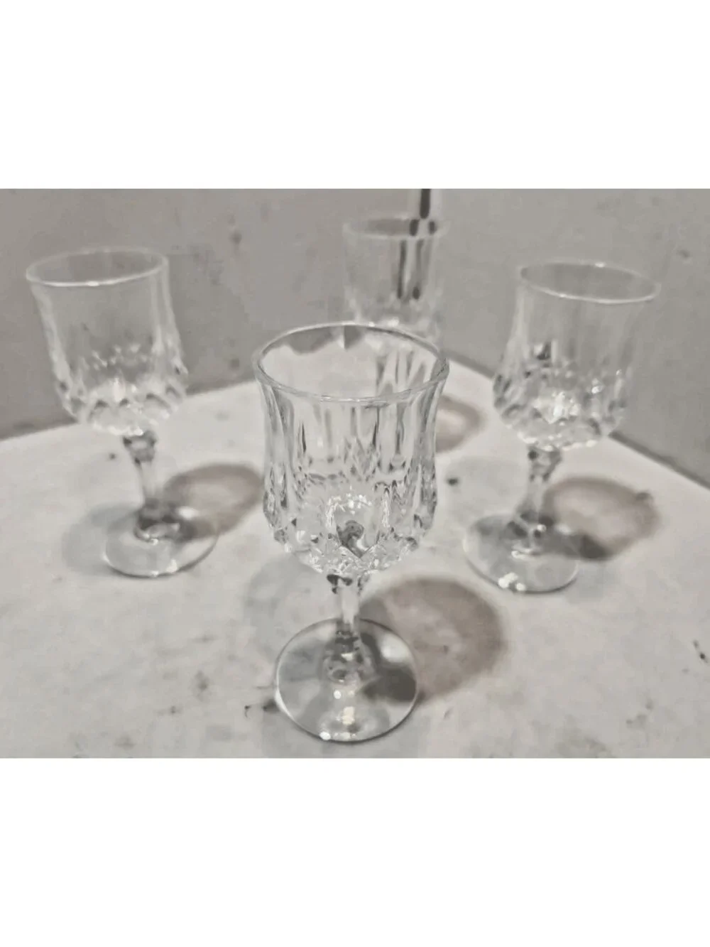 Vintage Cristal D'Arques Longchamps Cordial/Liqueur Glasses Set of 4 Crystal